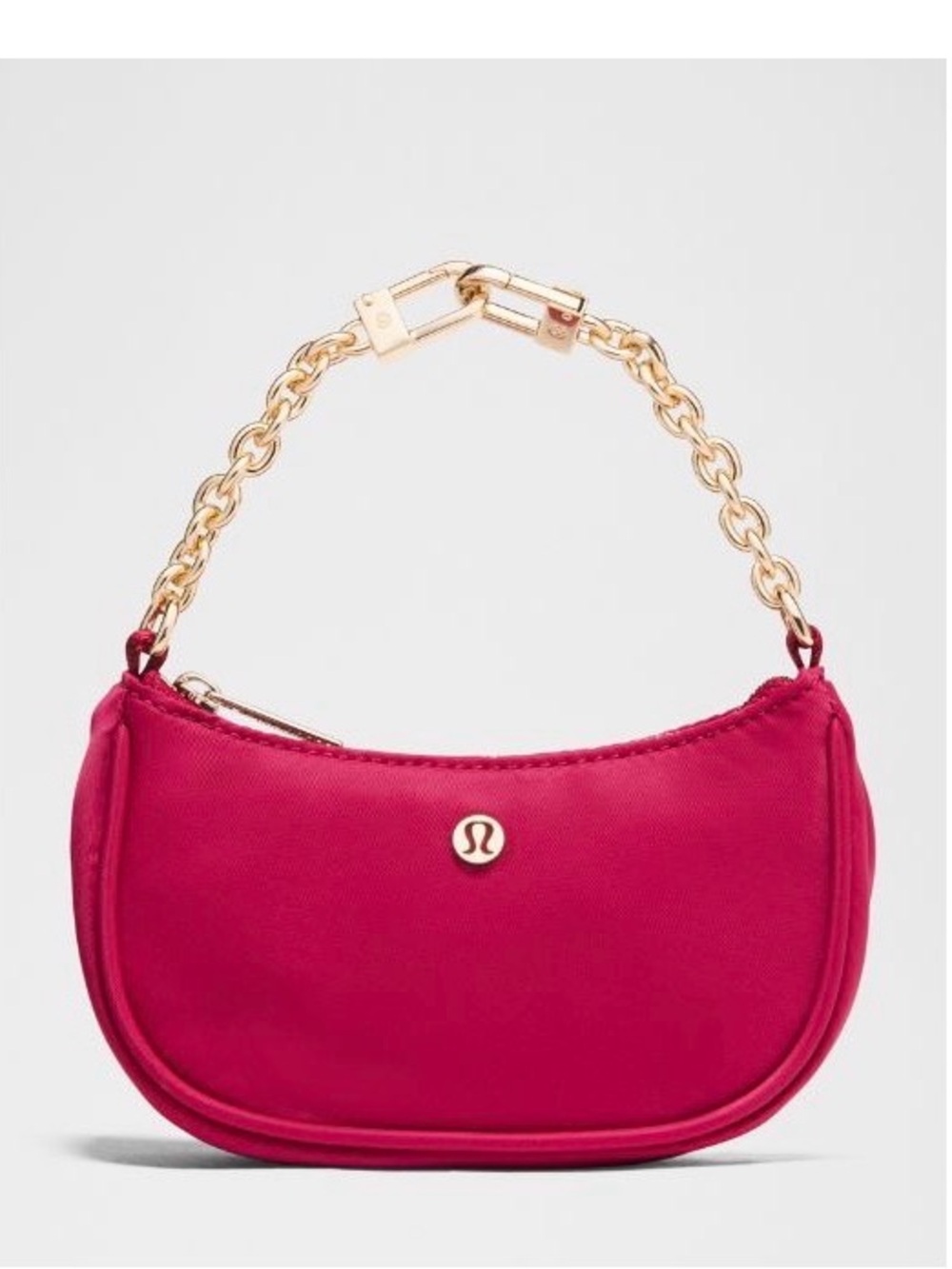 lululemon athletica Hot Pink Mini Shoulder Bag with Gold Chain